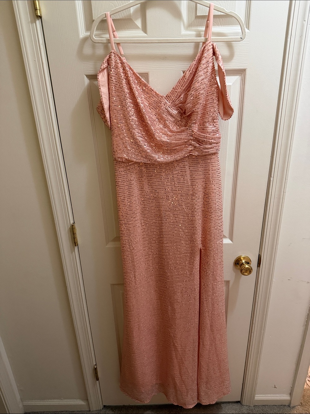 Sparkle Pink Sequin Maxi Dress